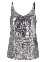 Rich&Royal Top w kolorze srebrnym rozmiar: 38. Szare topy Rich&Royal, bez wzorów, bez kołnierzyka, bez ramiączek. Za 170.47 zł.