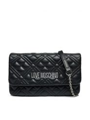LOVE MOSCHINO Torebka JC4097PP1MLA000B Czarny. Czarne kopertówki Love Moschino, bez wzorów, ze skóry, wizytowe, bez dodatków. Za 379.99 zł.