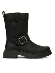 Clarks Botki Orinoco3 Bay 26183923 Czarny. Czarne botki Clarks, bez wzorów, ze skóry, bez obcasa, na płaskiej podeszwie, bez zapięcia. Za 369.99 zł.