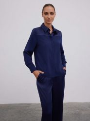 BGN Koszula w kolorze granatowym rozmiar: 36. Niebieskie koszule BGN, bez wzorów, bez kołnierzyka, bez ramiączek. Za 113.63 zł.