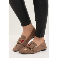 Brązowe Mokasyny Perfectionist. Brązowe mokasyny Born2be, z aplikacjami. Za 49.99 zł.