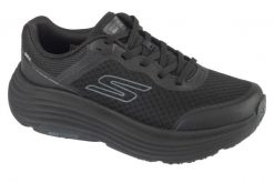 Buty do biegania damskie, Max Cushioning Endeavour. Czarne buty treningowe Skechers, bez wzorów, z materiału, przed kostkę, bez zapięcia, do biegania. Za 359.99 zł.