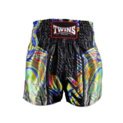 Spodenki treningowe Twins Special Aurora - Muay Thai. Czarne szorty sportowe TWINS, bez wzorów. Za 249.00 zł.
