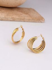 Charlize Pozłacane kolczyki-kreole rozmiar: onesize. Żółte kolczyki Charlize, pozłacane. Za 65.23 zł.