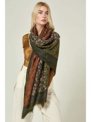 Lucky Bees Szal w kolorze khaki - 180 x 50 cm rozmiar: onesize. Brązowe szaliki i kominy Lucky Bees, bez wzorów, z materiału. Za 104.89 zł.