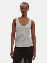 PINKO Sweter Noha 105148 A2LO Szary Regular Fit. Szare swetry Pinko, xs, bez wzorów, z wiskozy, bez ramiączek. Za 929.99 zł.