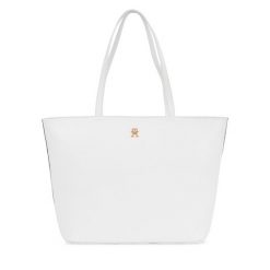 Torebka Tommy Hilfiger. Białe shopper bag Tommy Hilfiger, bez wzorów, bez dodatków. Za 749.99 zł.