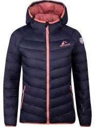 Westfjord Kurtka puchowa "Snaefell" w kolorze granatowo-szaroróżowym rozmiar: S. Niebieskie kurtki Westfjord, s, bez wzorów, z puchu, bez kaptura. Za 293.59 zł.