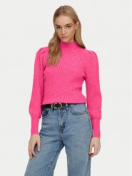 ONLY Sweter Katia 15232494 Różowy Regular Fit. Czerwone swetry ONLY, l, bez wzorów, z wiskozy, bez ramiączek. Za 49.99 zł.