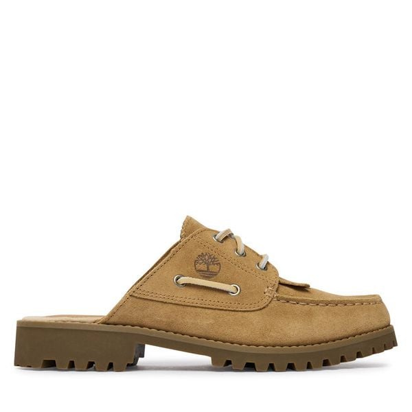 Klapki Timberland. Brązowe klapki Timberland, bez wzorów, bez obcasa, bez zapięcia. Za 769.99 zł.