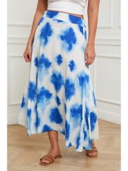 Plus Size Company Spódnica w kolorze niebiesko-białym rozmiar: 46. Białe spódnice Plus Size Company, plus size, bez wzorów, z wiskozy, klasyczne, maxi. Za 119.12 zł.