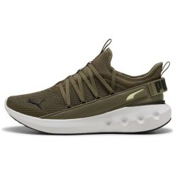 Buty sportowe Puma Softride Carson Fresh. Zielone buty treningowe Puma, bez wzorów, z materiału, bez zapięcia. Za 390.00 zł.