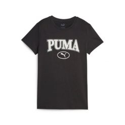 Koszulka Sportowa Damska Puma Squad Graphic. Czarne t-shirty sportowe Puma, xs, bez wzorów, bez ramiączek. Za 93.99 zł.