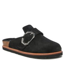 Kapcie Genuins. Czarne kapcie Genuins, bez wzorów. Za 209.99 zł.