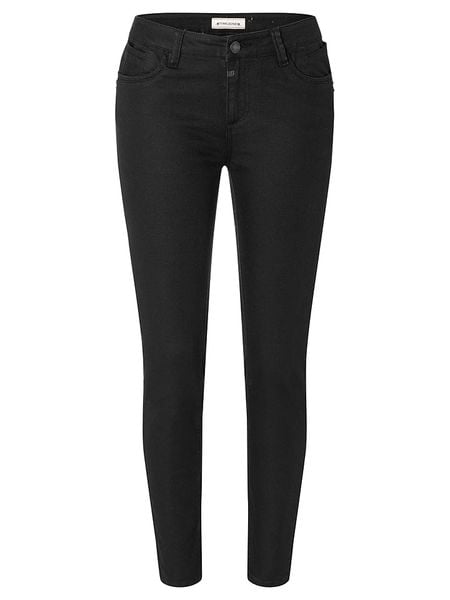 Timezone Dżinsy "Sanya" - Skinny fit - w kolorze czarnym rozmiar: W28. Czarne jeansy Timezone, z aplikacjami, klasyczne. Za 96.83 zł.