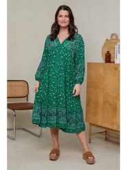 Curvy Lady Sukienka w kolorze zielonym rozmiar: 40/42. Zielone sukienki Curvy Lady, bez wzorów, z wiskozy, klasyczne, bez kołnierzyka, bez ramiączek, midi. Za 91.12 zł.