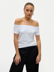 Vero Moda Bluzka Panda 10325598 Biały Regular Fit. Białe bluzki Vero Moda, l, bez wzorów, z bawełny, bez kołnierzyka, bez ramiączek. Za 59.99 zł.