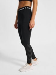 Damskie legginsy Hummel Pulse. Czarne legginsy Hummel, bez wzorów, z dzianiny. Za 213.00 zł.