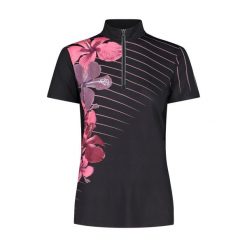 Damska koszulka z półgolfem CMP. Szare t-shirty sportowe CMP, xs, bez wzorów, z materiału, bez ramiączek, rowerowe. Za 235.90 zł.