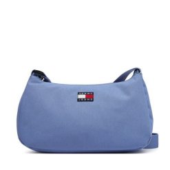 Torebka Tommy Jeans. Niebieskie torebki klasyczne Tommy Jeans, bez wzorów, z jeansu, klasyczne, bez dodatków. Za 249.99 zł.