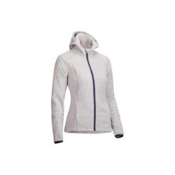 Polar jeździecki z kapturem 2 w 1 damski. Niebieskie bluzy z polaru FOUGANZA, xs, bez wzorów, z materiału, na golfa. Za 69.99 zł.