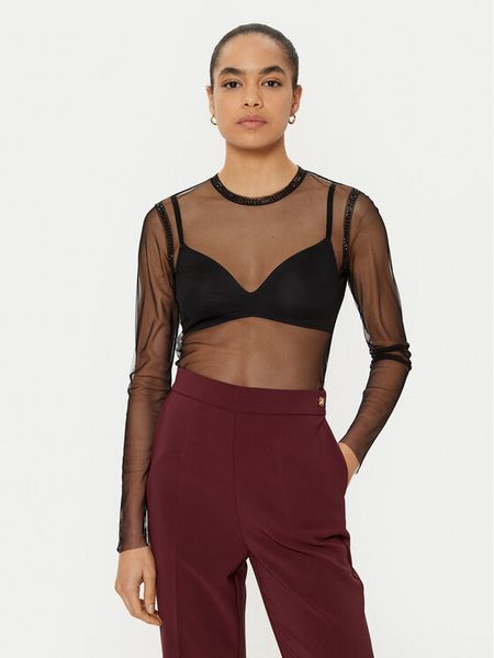 MAX&Co. Bluzka 2516941011200 Czarny Regular Fit. Czarne bluzki MAX&Co., xl, bez wzorów, z syntetyku, bez kołnierzyka, bez ramiączek. Za 289.99 zł.