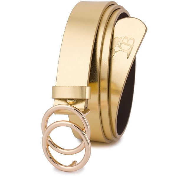 Pasek skórzany BELTIMORE złoty B06 r.85-100 cm. Żółte paski bez wzorów. Za 49.90 zł.