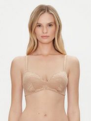 Emporio Armani Underwear Biustonosz bezfiszbinowy EW000444 AF10880 F6016 Beżowy. Brązowe biustonosze Emporio Armani Underwear, bez wzorów, z syntetyku. Za 259.99 zł.