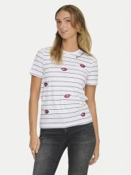 ONLY T-Shirt Kita 15332698 Biały Regular Fit. Białe t-shirty ONLY, s, bez wzorów, z bawełny, bez kołnierzyka, bez ramiączek. Za 39.99 zł.