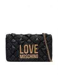 LOVE MOSCHINO Torebka JC4131PP1PL1000A Czarny. Czarne kopertówki Love Moschino, bez wzorów, ze skóry, wizytowe, bez dodatków. Za 839.99 zł.
