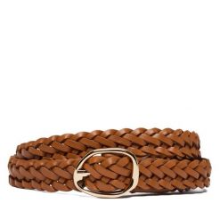 Pasek Tommy Hilfiger. Brązowe paski Tommy Hilfiger, bez wzorów. Za 249.99 zł.