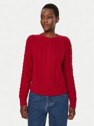 Gap Sweter 626355-05 Czerwony Regular Fit. Czerwone swetry GAP, s, bez wzorów, z bawełny, bez ramiączek. Za 179.99 zł.