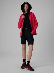 4F Spodenki trekkingowe szybkoschnące damskie - czarne L. Czarne szorty 4f, bez wzorów, ze skóry, wizytowe. Za 169.99 zł.