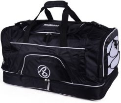 BRUBAKER torba sportowa 52 L - z przegrodą na mokre rzeczy i buty - czarna. Białe torby sportowe X2, bez wzorów, z materiału, na ramię, duże. Za 188.99 zł.