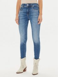 Guess Jeansy W4BA34 D592C Granatowy Skinny Fit. Niebieskie jeansy Guess, z aplikacjami, z bawełny. Za 259.99 zł.