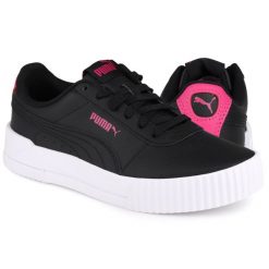Buty damskie sportowe Puma CARINA. Białe buty treningowe Puma, bez wzorów, z gumy, bez zapięcia, trekkingowe. Za 183.60 zł.