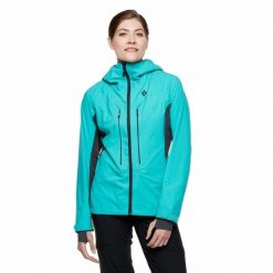 Kurtka softshellowa damska Black Diamond DAWN PATROL HYBRID SHELL. Niebieskie kurtki narciarskie Black Diamond, na zimę, m, bez wzorów, bez kaptura, narciarskie. Za 874.99 zł.