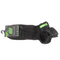 Skarpetki sportowe dla dorosłych 3PPK Bamboo Mesh Sneaker Socks. Czarne skarpetki Skechers, bez wzorów, z elastanu. Za 54.99 zł.
