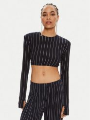 NORMA KAMALI Bluzka KK1246PLA96642 Granatowy Regular Fit. Niebieskie bluzki Norma Kamali, xxs, bez wzorów, z syntetyku, bez kołnierzyka, bez ramiączek. Za 579.99 zł.