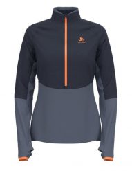 Bluza z półgolfem narciarska damska Odlo DESCENT CW 200 SL. Niebieskie bluzy z kapturem ODLO, xl, bez wzorów, z materiału, bez kaptura, narciarskie. Za 479.99 zł.