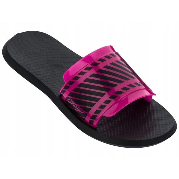 Klapki dla kobiet Rider R1 SLIDE. Czarne klapki Rider, bez wzorów, bez obcasa, bez zapięcia. Za 66.99 zł.