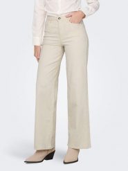 ONLY Dżinsy - Comfort fit - w kolorze beżowym rozmiar: XL/L30. Brązowe jeansy ONLY, l, z aplikacjami, ze skóry, klasyczne, z podwyższonym stanem. Za 127.95 zł.