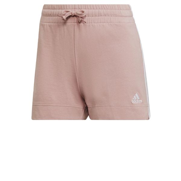 Szorty damskie adidas Essentials Slim 3-Stripes. Białe szorty adidas, bez wzorów, z bawełny, na fitness i siłownię. Za 105.99 zł.