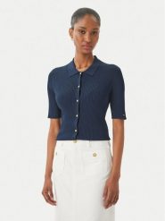 Tommy Hilfiger Kardigan WW0WW48482 Granatowy Slim Fit. Niebieskie swetry Tommy Hilfiger, xs, bez wzorów, z wiskozy, bez ramiączek. Za 649.99 zł.