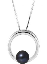 Pearl Addict Srebrny naszyjnik z perłą w kolorze tahiti - dł. 42 cm rozmiar: onesize. Niebieskie naszyjniki Pearl Addict, z materiału, z perłą, srebrne. Za 217.99 zł.
