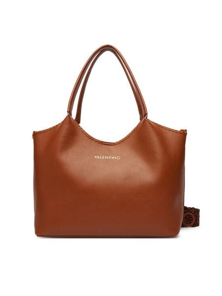 Valentino Torebka Aleksandra VBS9W901 Brązowy. Brązowe shopper bag Valentino, bez wzorów, ze skóry, bez dodatków. Za 474.99 zł.