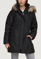 Parka Kobieta ONLY ONLMATHILDA WINTER FUR PARKA OTW. Czarne płaszcze ONLY, na zimę, m, bez wzorów, z poliesteru, bez kaptura. Za 329.15 zł.