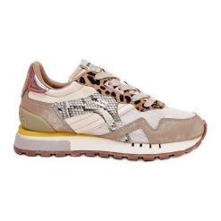 Sneakersy Buty Sportowe Damskie D.Franklin DFSH378006 Złote złoty. Żółte buty treningowe bez wzorów, bez zapięcia. Za 630.47 zł.