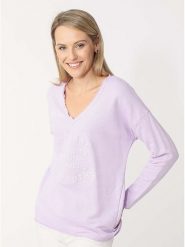 Zwillingsherz Bluza w kolorze lawendowym rozmiar: L/XL. Różowe bluzy Zwillingsherz, l, bez wzorów, bez kaptura. Za 132.36 zł.