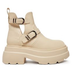 Botki DeeZee. Brązowe botki DeeZee, bez wzorów, bez obcasa, na płaskiej podeszwie, bez zapięcia. Za 132.99 zł.